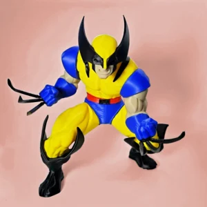 Figura de Lobezno estilo cómic impresa en 3D