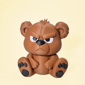 Figura oso gruñón decorativa impresa en 3D